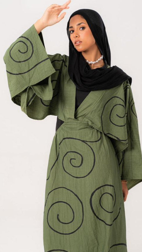 Linen Painted Dress