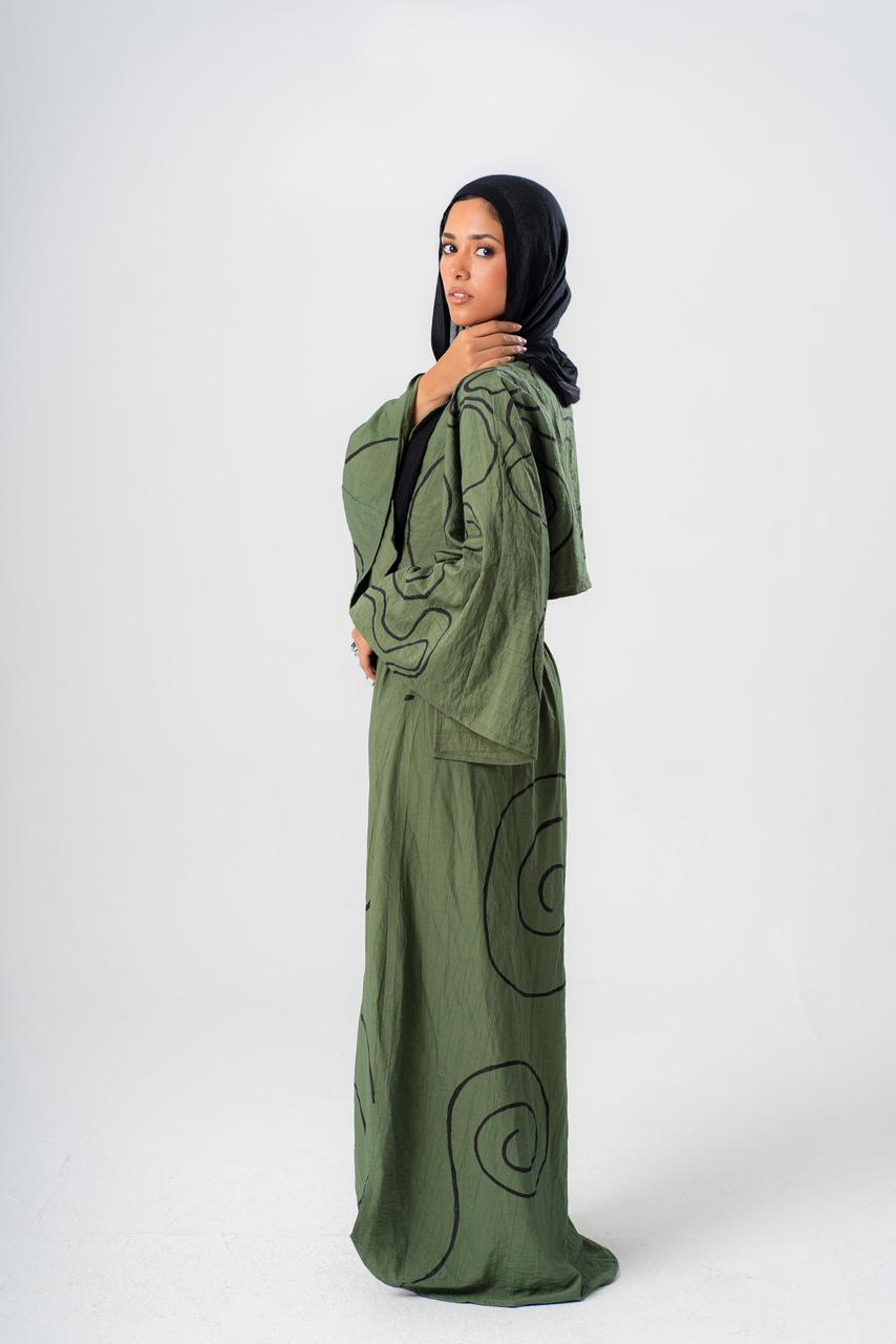 Linen Painted Dress
