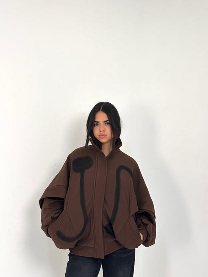 Painted Multi-Panel Corduroy Jacket