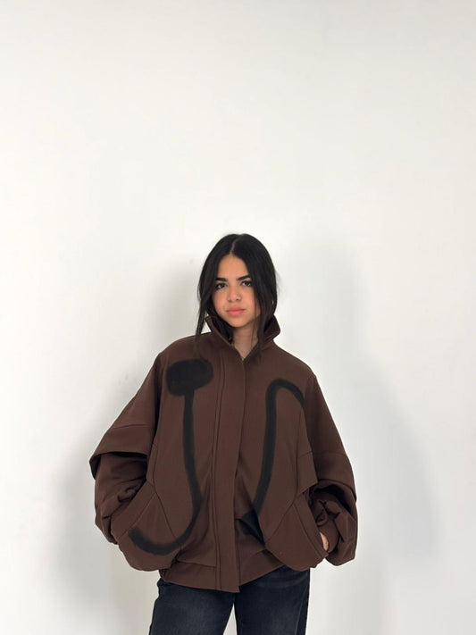 Painted Multi-Panel Corduroy Jacket