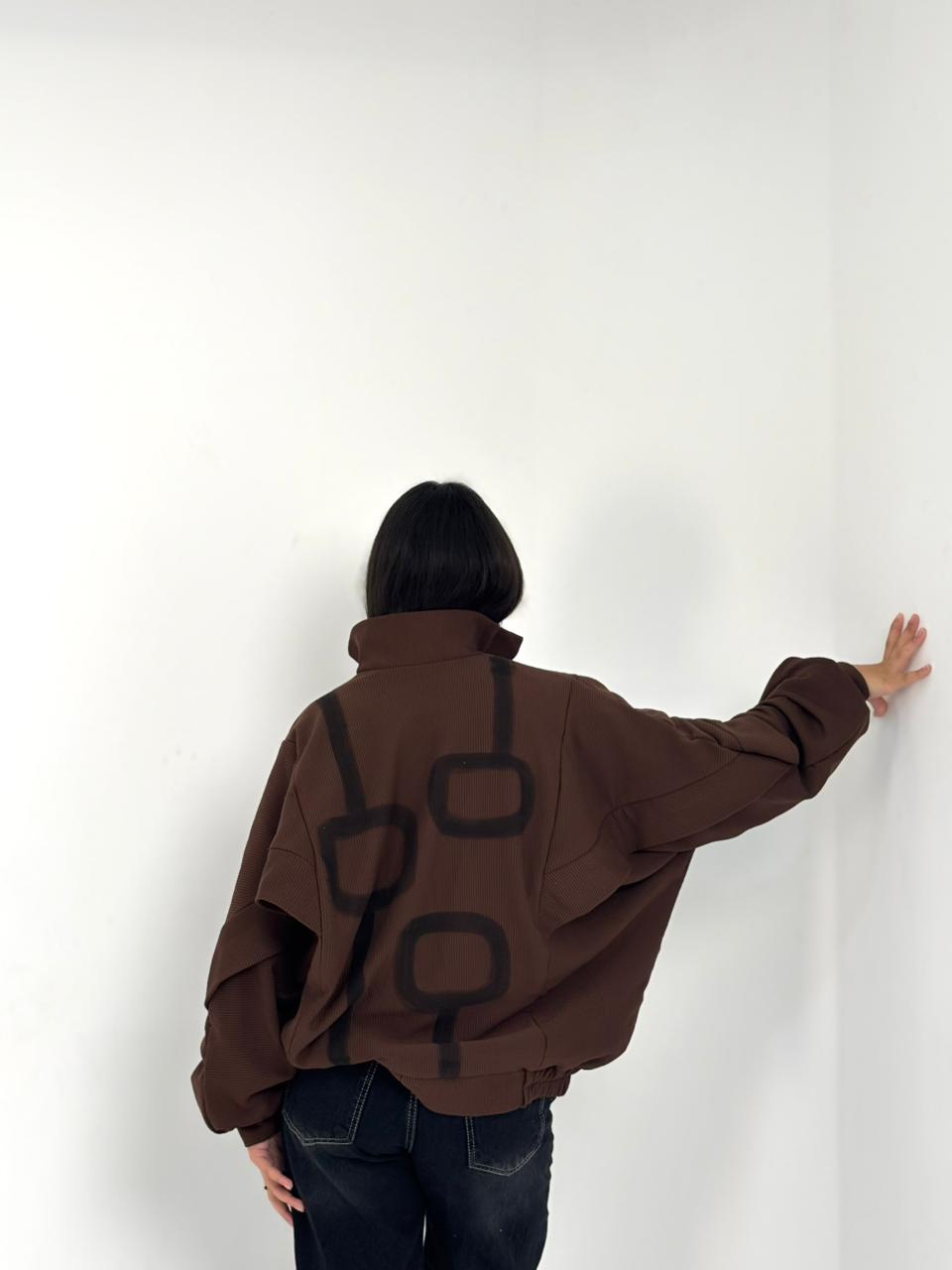 Painted Multi-Panel Corduroy Jacket