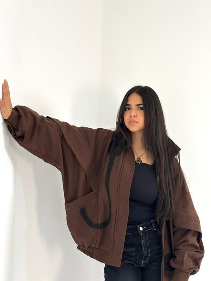 Painted Multi-Panel Corduroy Jacket