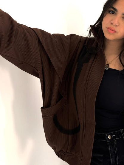 Painted Multi-Panel Corduroy Jacket