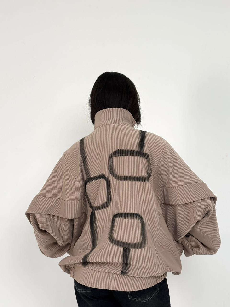 Painted Multi-Panel Corduroy Jacket