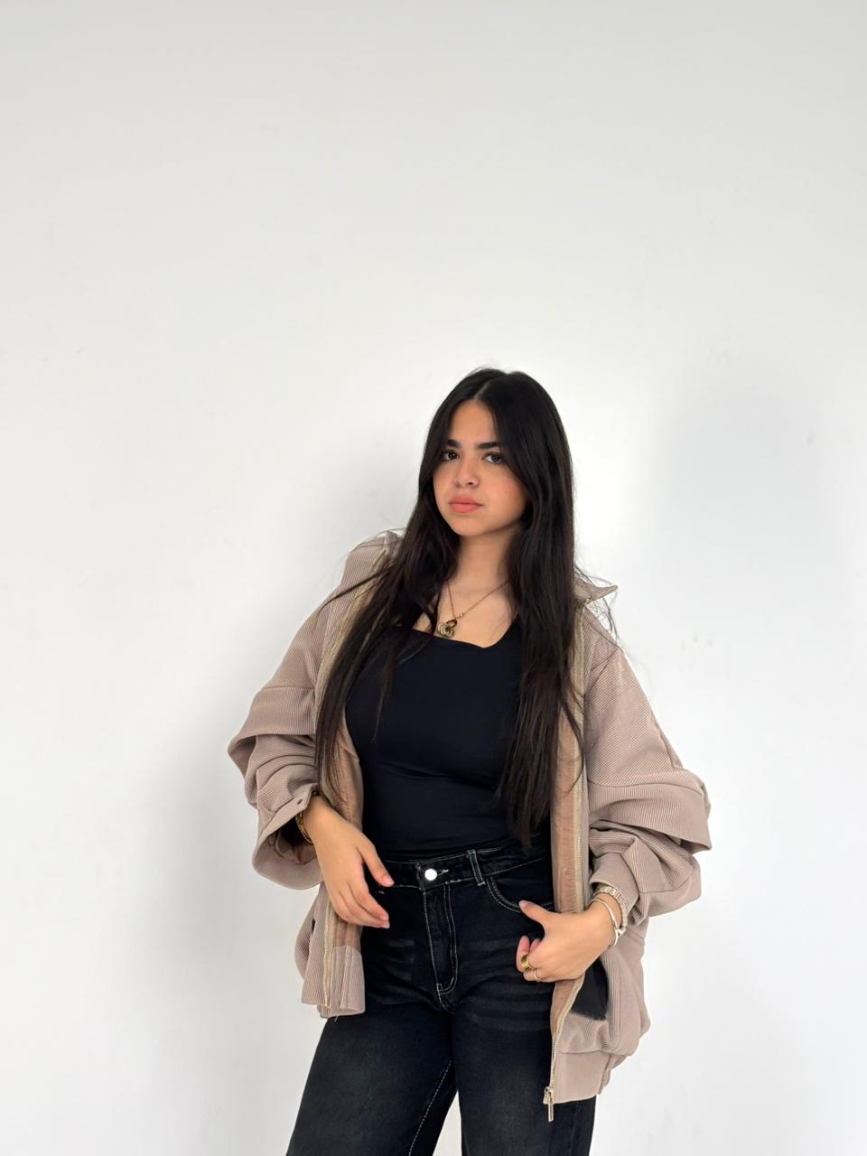 Painted Multi-Panel Corduroy Jacket