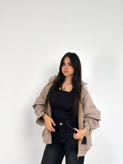 Painted Multi-Panel Corduroy Jacket