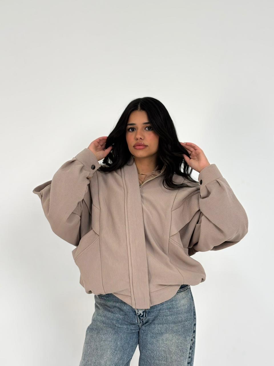 Basic Multi-Panel Corduroy Jacket