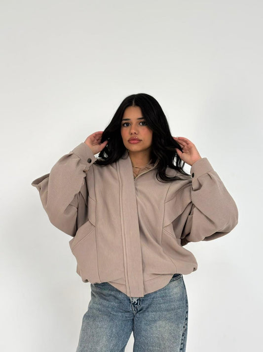 Basic Multi-Panel Corduroy Jacket