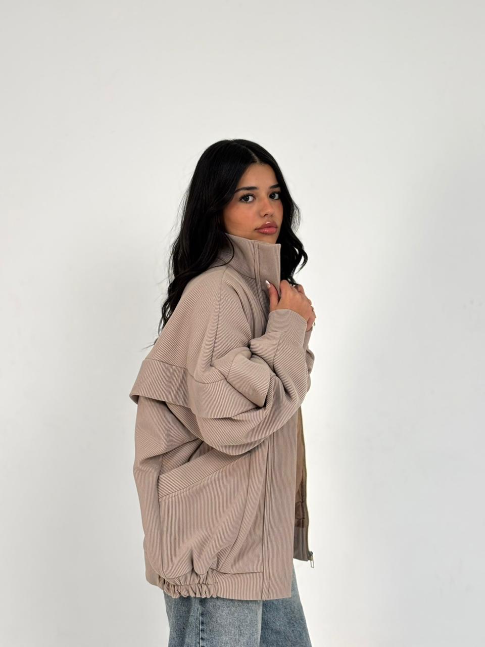 Basic Multi-Panel Corduroy Jacket