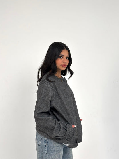 Painted Cropped Wool Jacket