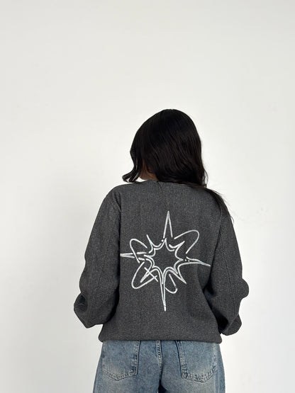 Painted Cropped Wool Jacket