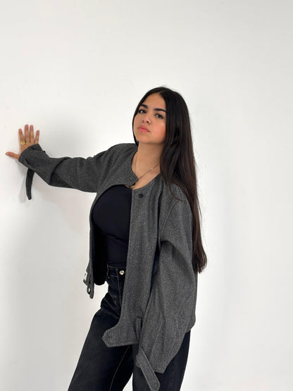 Basic Cropped Wool Jacket